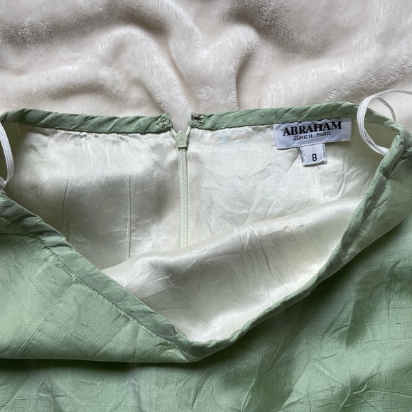 vintage mini mint green skirt by Abraham Zürich Paris - Picture 2 of 5